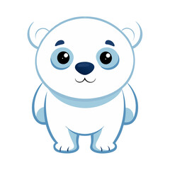 Obraz premium Cute Polar Bear Cartoon Wild Animals Illustration