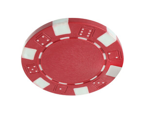 Naklejka premium Poker game. One casino chip isolated on white