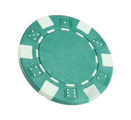 Naklejka premium Poker game. One casino chip isolated on white