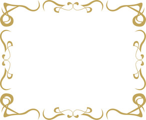 Cadre Art nouveau couleur or 