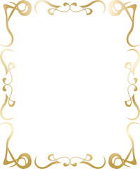 Cadre Art nouveau couleur or 
