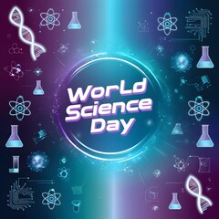 World science fiction day background design