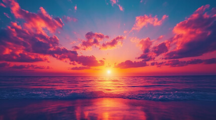 Fototapeta premium sunset over the sea