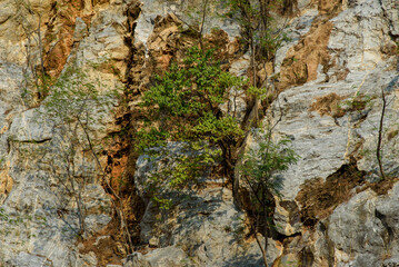 rock mountain or snake mountain in Ratchaburi, Thailand.