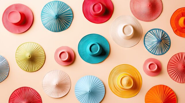 Colorful Hats in Various Styles and Shapes