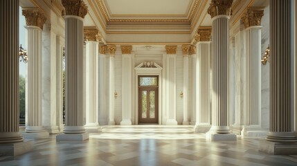 Fototapeta premium A national landmark designed with classical architectural elements, displaying the grandeur of the era.
