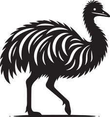 Emu silhouette vector