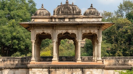 Obraz premium A traditional monument displaying intricate architectural details, representing the cultural identity of the region.