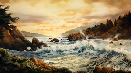 Obraz premium a sea of waves