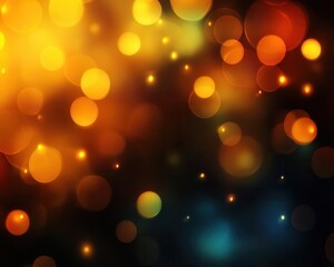 Colorful bokeh lights on a dark background, creating a dreamy atmosphere.
