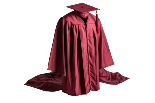 Crimson Graduation Gown: Elegance and Achievement 