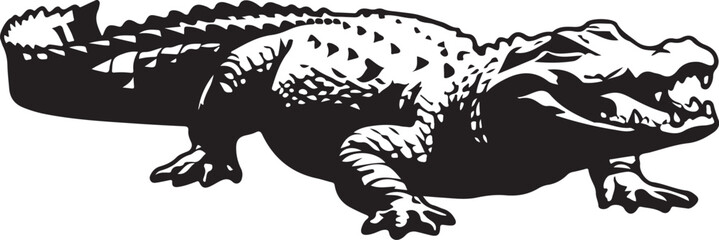 crocodile vector style illustration image