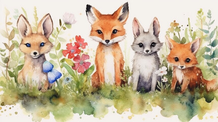 Fototapeta premium Animals in the Forest
