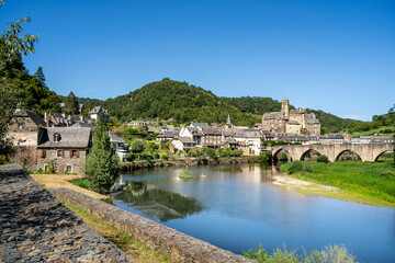 Estaing landmarks, France