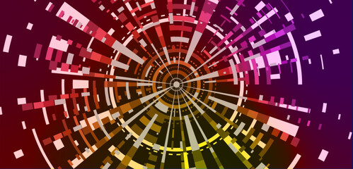 Futuristic Circular Burst Design