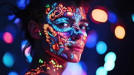 Performance body art with intricate designs that enhance live shows, blending movement with artistic expression.