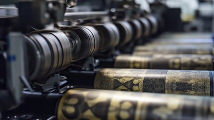 The manufacturing of banknote substrates, involving durable materials and advanced security features.