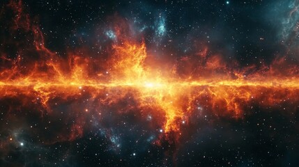 Fiery Cosmic Explosion in the Depths of Space