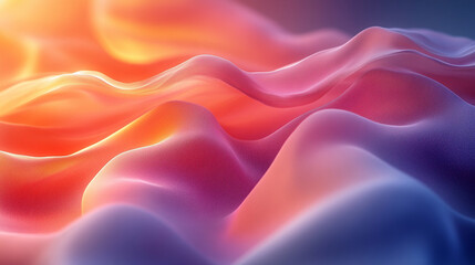 Obraz premium Abstract colorful wavy background with soft light and smooth texture.