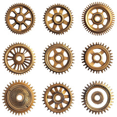 Golden Gears: A Collection of Intricate Mechanical Cogs 