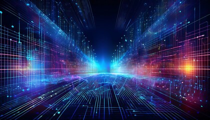 Dynamic Digital Background for Technology, AI, Data, Audio, Graphics, and More: Featuring Modern, Futuristic Elements Ideal for Tech Presentations, Digital Art, and Multimedia Projects