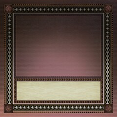 Creative picture frame illustration, artistic text or images placeholder mock up template