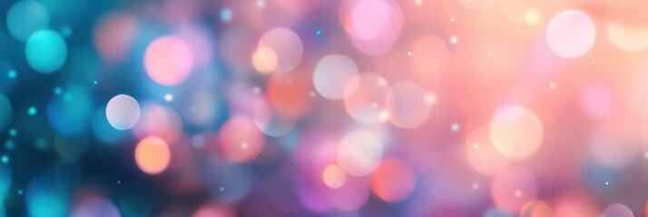 Obraz premium Abstract Blurred Bokeh Background Pink Blue and Orange Lights