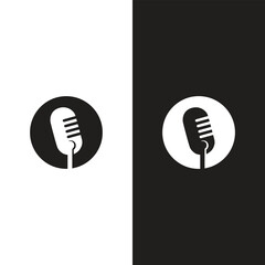 Microphone vector icon on white background