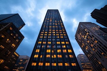 Person climbing a skyscraper without safety gear, their intense focus and fearlessness captured as they scale the side of the building, defying all logic and safety norms