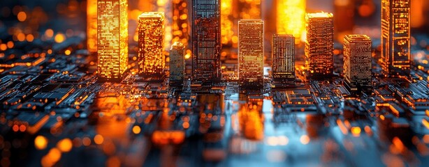 3D urban landscape reveals multi-layered functionality for city planning and infrastructure, on an isolated background.