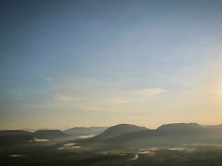 The colors of the morning sky are very beautiful