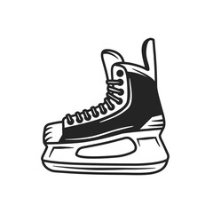 Ice Skates vintage icon. Hockey ice skates. Vector illustration