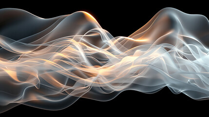 Fototapeta premium Ethereal smoke rising in the background. Generative AI
