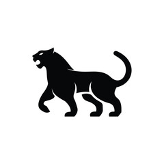 black panther logo sign emblem silhouette vector illustration