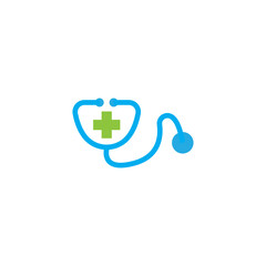 Abstract round symbol with happy human silhouette. Sport, fitness, medical or health care center logo design concept.