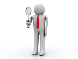 3d rendering business leadership concept 