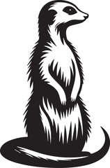 Meerkat silhouette vector