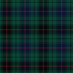 Clan Davidson Scottish tartan plaid. Fabric swatch close-up.