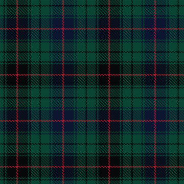 Clan Davidson Scottish tartan plaid. Fabric swatch close-up.