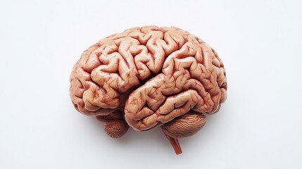 image of the brain. on a white background. cut off