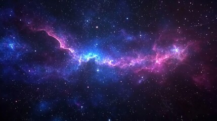 Obraz premium Captivating Cosmic Splendor: A Mesmerizing Galactic Panorama