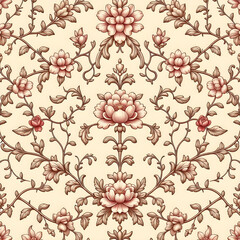 seamless pattern with flowers	
