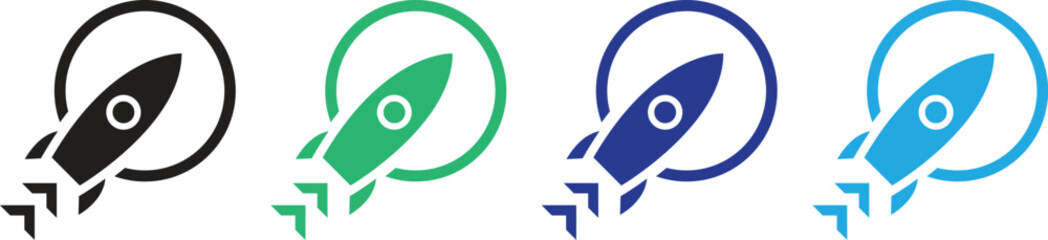 rocket icon, icon for booster or speed up, for mobile phone icon needs, UI UX, Web, with a white background. vector eps 10