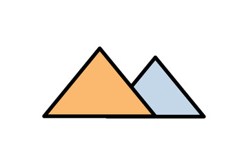 mountain icon for travel or adventure destinations