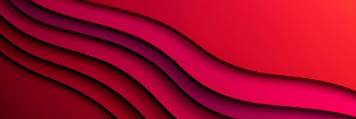 Abstract red and pink wavy layered background