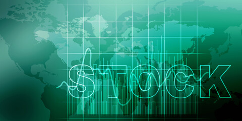 2d rendering Stock market online business concept. stock business Graph 
