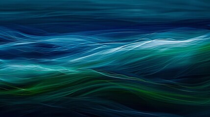 Fototapeta premium Abstract blue and green wave pattern background