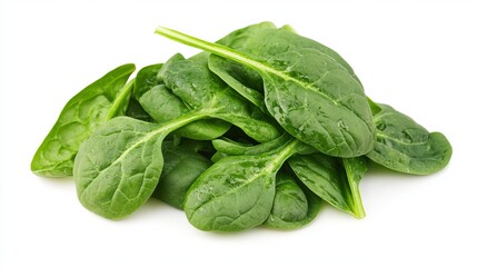 Obraz premium image of the spinach. on a white background. cut off