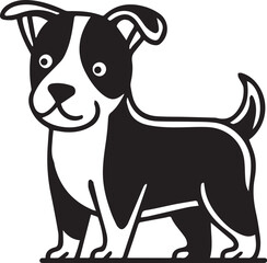 Trending Dog Silhouette Vector Illustration for Modern Designs.