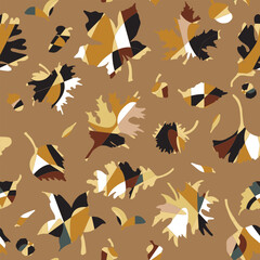 seamless pattern with leaves